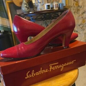 Salvatore Ferragamo Women's Burgundy Heels